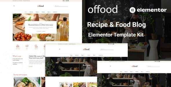 offood recipe food blog elementor template kit.jpg