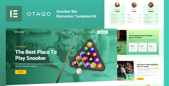 otaqo snooker pool bar elementor template kit.jpg