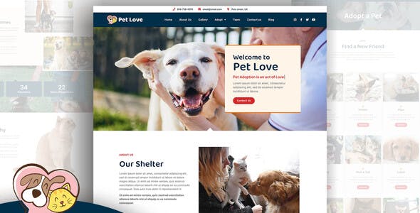 pet love animal shelter elementor template kit.jpg