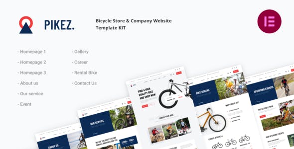 pikez bike shop bicycle rental elementor template kit.jpg