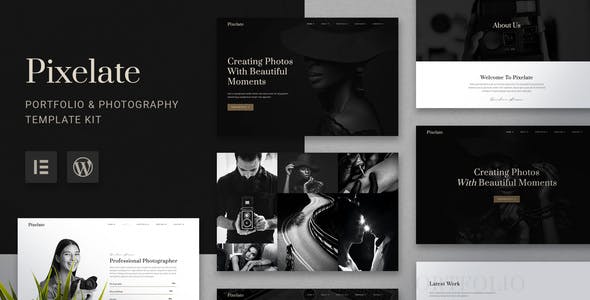 pixelate portfolio photography elementor template kit.jpg