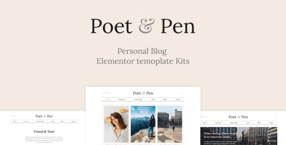 poet pen personal blog elementor template kit.jpg