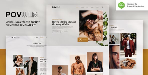 povulr – modeling talent agency elementor template kit.jpg