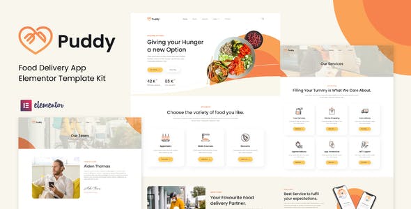 puddy food delivery app elementor template kit.jpg