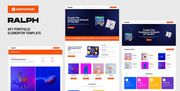 ralph nft portfolio elementor template kit.jpg