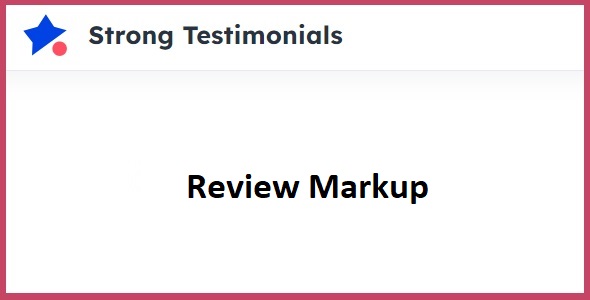 strong testimonials review markup