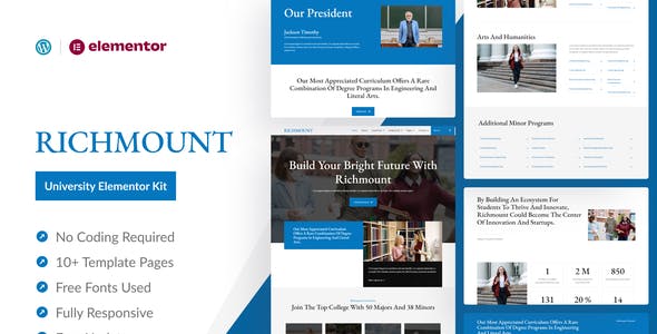 richmount university education elementor pro template kit.jpg