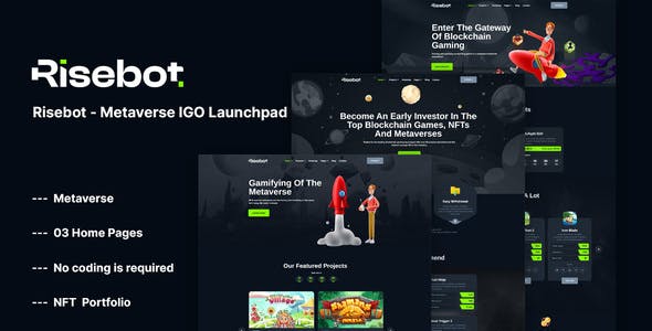 risebot metaverse igo launchpad elementor template kit.jpg