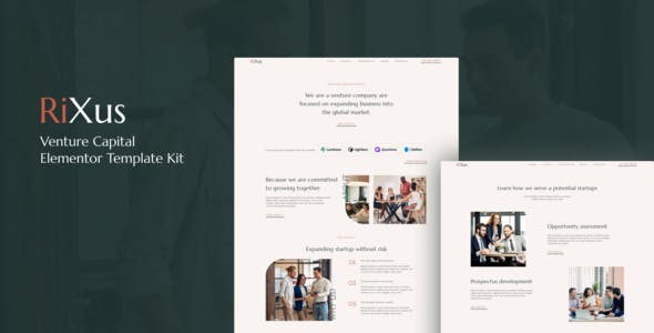 rixus venture capital elementor template kit.jpg