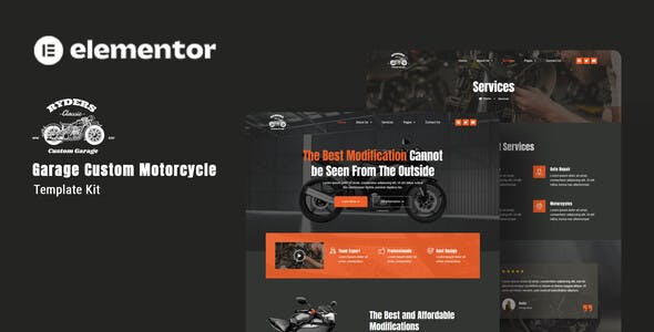 ryders garage custom motorcycle elementor template kit.jpg