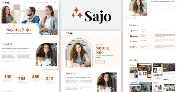 sajo personal portfolio elementor template kit.jpg