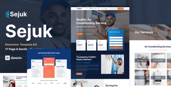 sejuk air conditioner hvac repair service elementor pro template kit.jpg