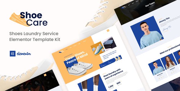 shoecare shoe laundry service elementor template kit.jpg