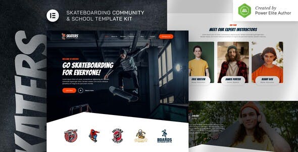 skaters – skateboarding community club elementor template kit.jpg