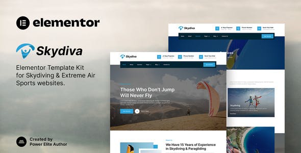 skydiva – skydiving extreme air sports elementor template kit.jpg