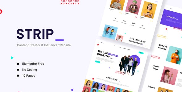 strip content creator influencer elementor template kit.jpg