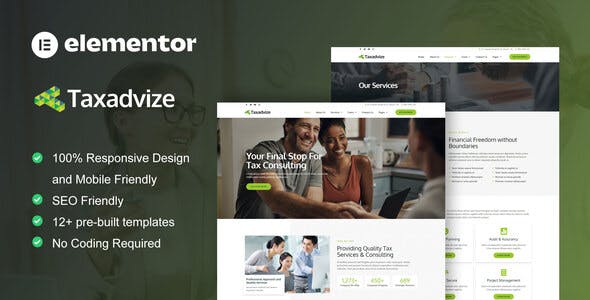 taxadvize tax advisor financial consulting elementor template kit.jpg
