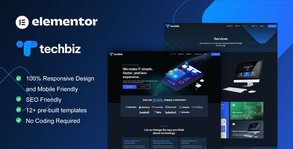 techbiz tech company elementor pro template kit.jpg