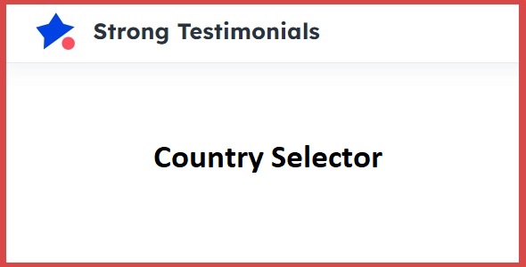 strong testimonials country selector