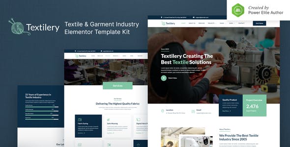 textilery – textile garment industry elementor template kit.jpg