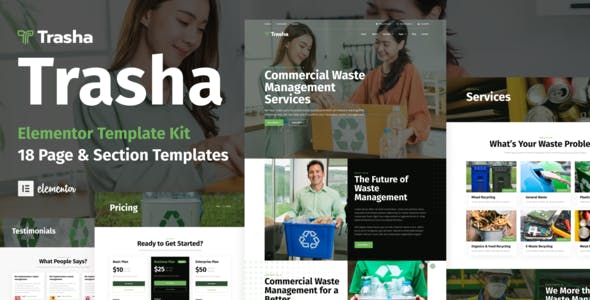 trasha waste management recycling service elementor template kit.jpg