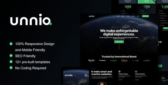 unniq dark digital creative agency elementor template kit.jpg