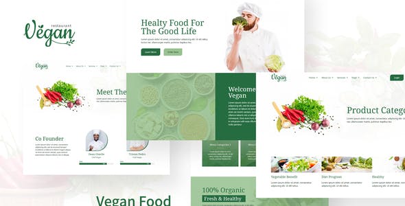 vegan restaurant elementor template kit.jpg