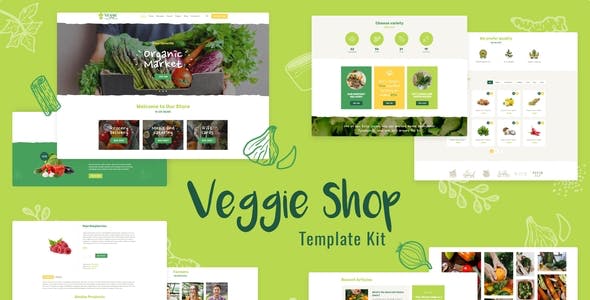 veggie organic food eco online store products template kit.jpg
