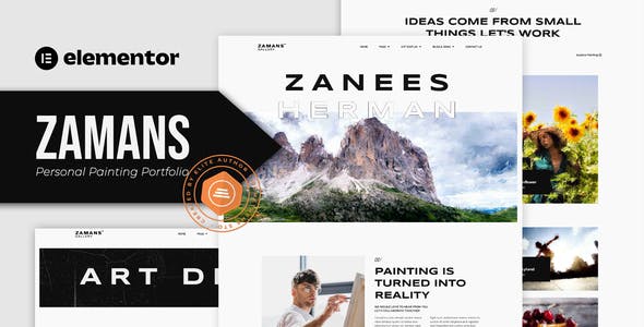 zamans personal painting portfolio elementor pro template kit.jpg
