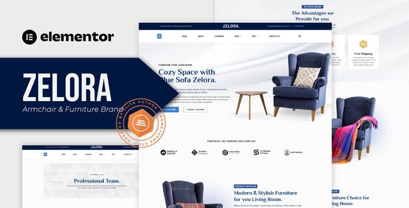 zelora armchair furniture brand elementor template kit.jpg