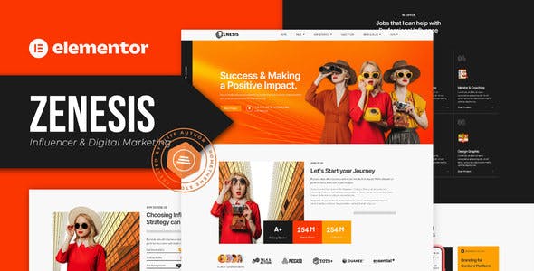 zenesis influencer digital marketing elementor template kit.jpg