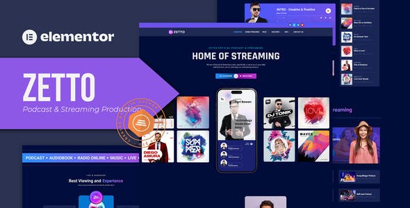 zetto podcast streaming production elementor template kit.jpg
